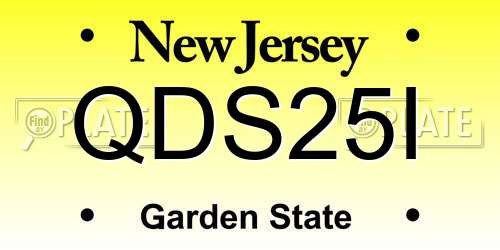 QDS25I New Jersey License Plate