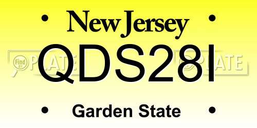 QDS28I New Jersey License Plate