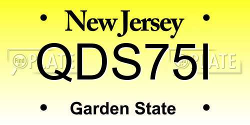 QDS75I New Jersey License Plate