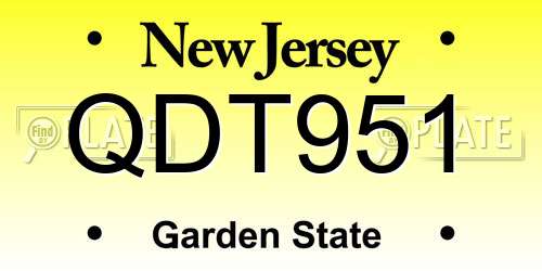 QDT951 New Jersey License Plate