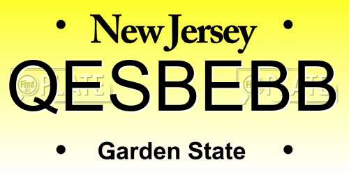 QESBEBB New Jersey License Plate