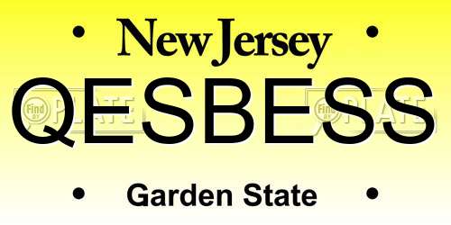 QESBESS New Jersey License Plate
