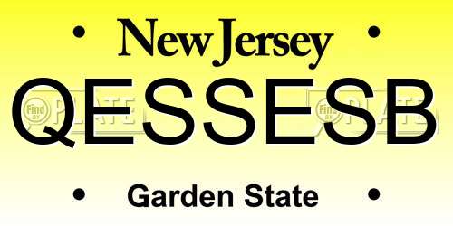 QESSESB New Jersey License Plate