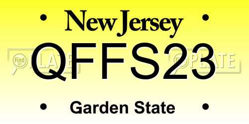 QFFS23 New Jersey License Plate