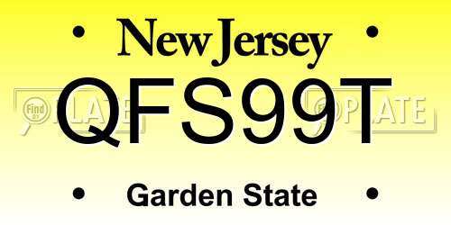 QFS99T New Jersey License Plate