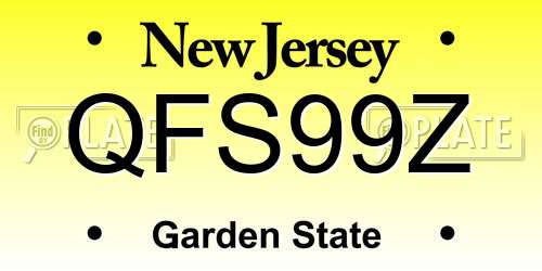 QFS99Z New Jersey License Plate