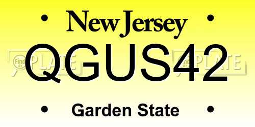 QGUS42 New Jersey License Plate