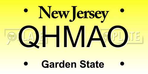 QHMAO New Jersey License Plate