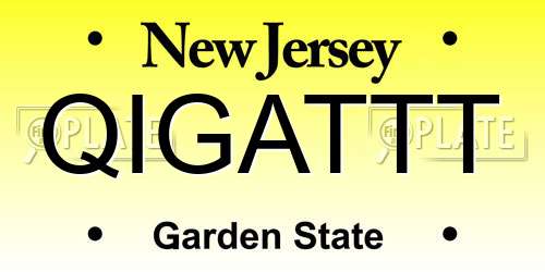 QIGATTT New Jersey License Plate