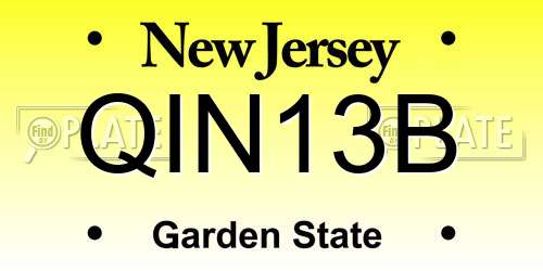 QIN13B New Jersey License Plate