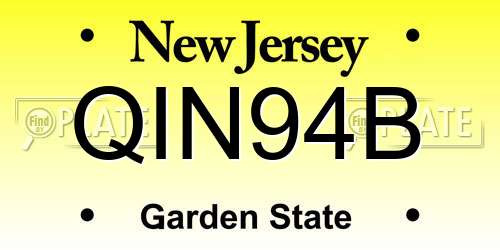 QIN94B New Jersey License Plate