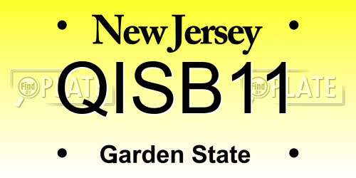 QISB11 New Jersey License Plate