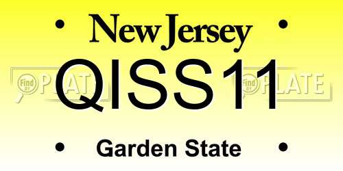 QISS11 New Jersey License Plate