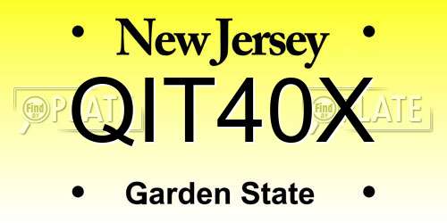 QIT40X New Jersey License Plate