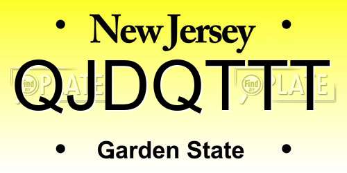 QJDQTTT New Jersey License Plate