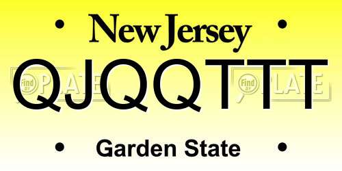 QJQQTTT New Jersey License Plate