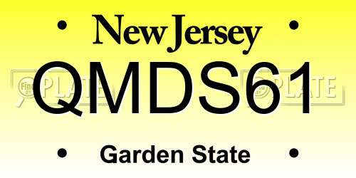 QMDS61 New Jersey License Plate