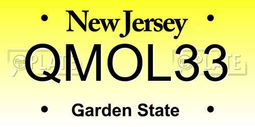 QMOL33 New Jersey License Plate