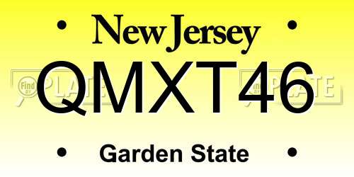 QMXT46 New Jersey License Plate