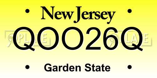 QOO26Q New Jersey License Plate
