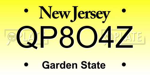QP8O4Z New Jersey License Plate