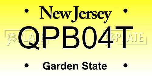 QPB04T New Jersey License Plate