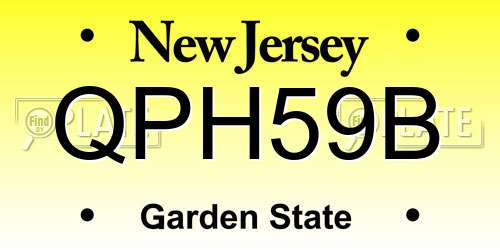 QPH59B New Jersey License Plate