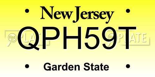 QPH59T New Jersey License Plate