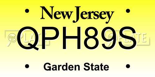 QPH89S New Jersey License Plate