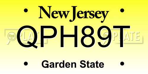 QPH89T New Jersey License Plate
