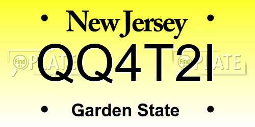 QQ4T2I New Jersey License Plate