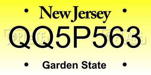 QQ5P563 New Jersey License Plate