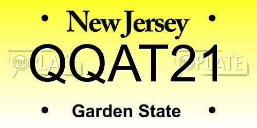 QQAT21 New Jersey License Plate