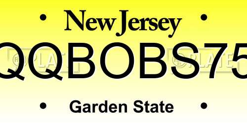 QQBOBS75 New Jersey License Plate