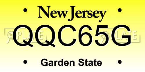 QQC65G New Jersey License Plate