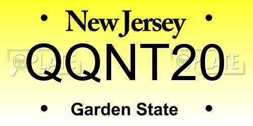 QQNT20 New Jersey License Plate