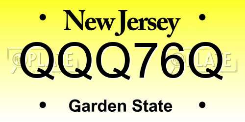 QQQ76Q New Jersey License Plate