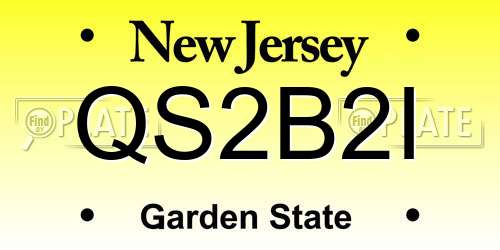 QS2B2I New Jersey License Plate