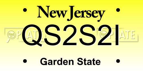 QS2S2I New Jersey License Plate