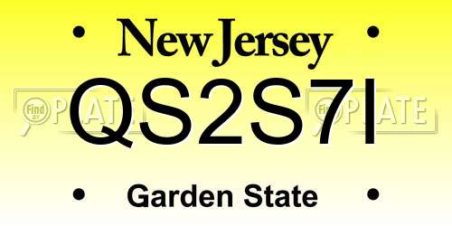 QS2S7I New Jersey License Plate