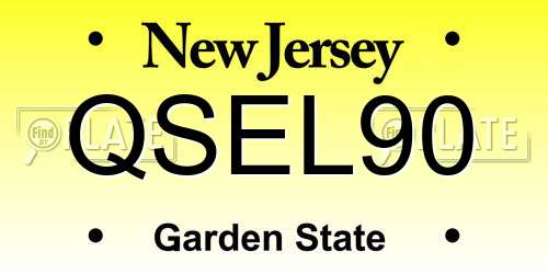 QSEL90 New Jersey License Plate