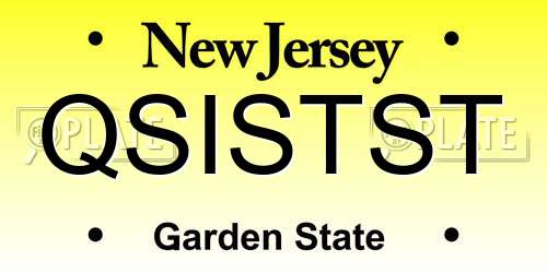 QSISTST New Jersey License Plate