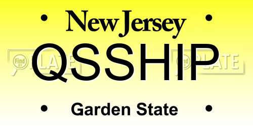 QSSHIP New Jersey License Plate
