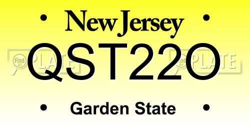 QST22O New Jersey License Plate