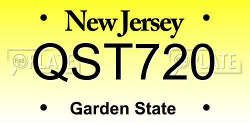QST720 New Jersey License Plate