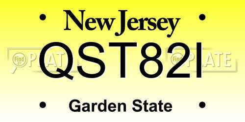 QST82I New Jersey License Plate