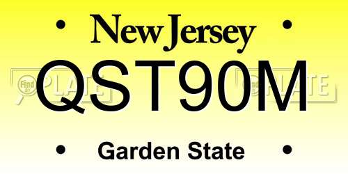 QST90M New Jersey License Plate