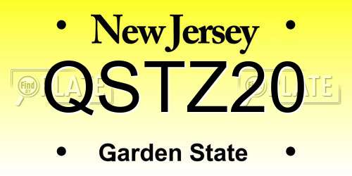 QSTZ20 New Jersey License Plate