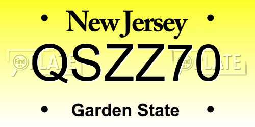 QSZZ70 New Jersey License Plate