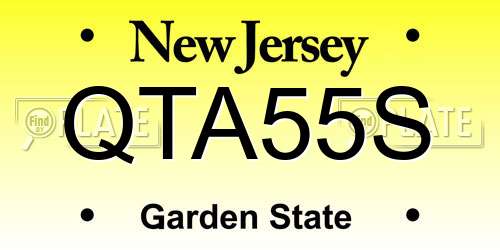 QTA55S New Jersey License Plate